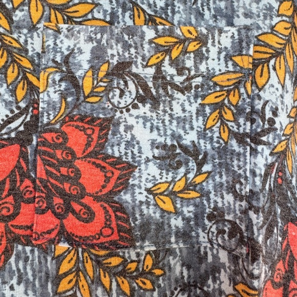 Brand New LuLaRoe XS Grey-Blue with Orange, Black & Goldenrod Floral Carly Dress - Picture 3 of 8
